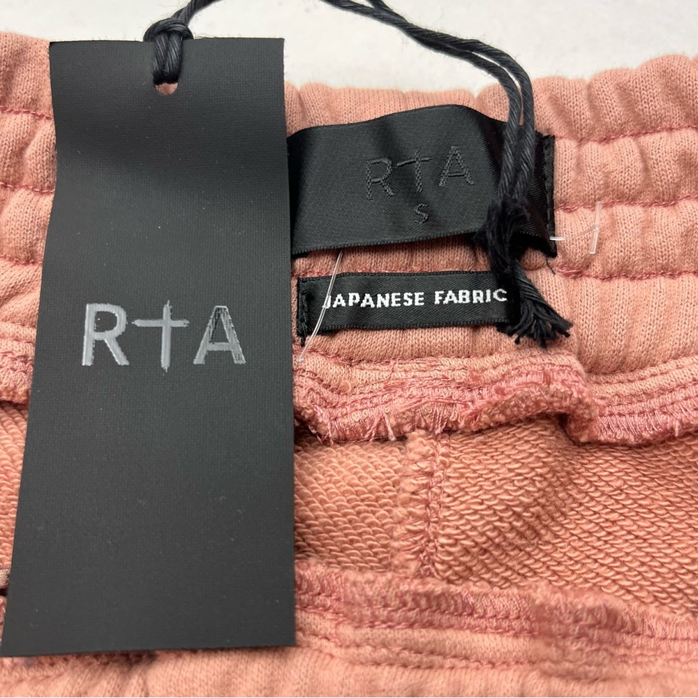 RtA Sydney Jogger Pant Dusty Rose Womens Size Small Pull-On Pockets Stretch NEW - Picture 3 of 14